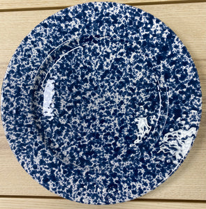 Blue Speckled Medium Flat Plate 29cm