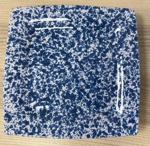 Speckled Blue Square Side Plate 20cm