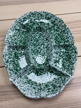 Load image into Gallery viewer, Green Speckled Multi Compartmental Antipasti Dish 35 x 45 cm