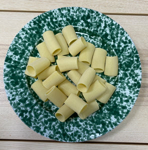Green Speckled Medium Flat Plate 29cm