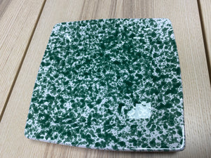 Speckled Green Square Side Plate 20cm