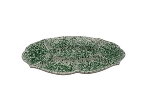 Green Speckled Multi Compartmental Antipasti Dish 35 x 45 cm