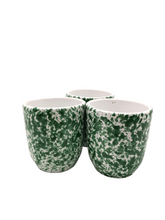 Load image into Gallery viewer, Green Speckled Cup 9cm high 8cm Diameter