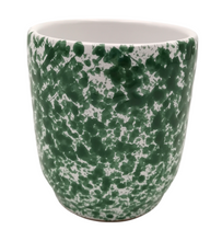 Load image into Gallery viewer, Green Speckled Cup 9cm high 8cm Diameter