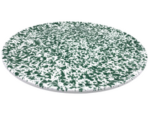 Load image into Gallery viewer, Green Speckled Flat Plate 32cm in Diameter