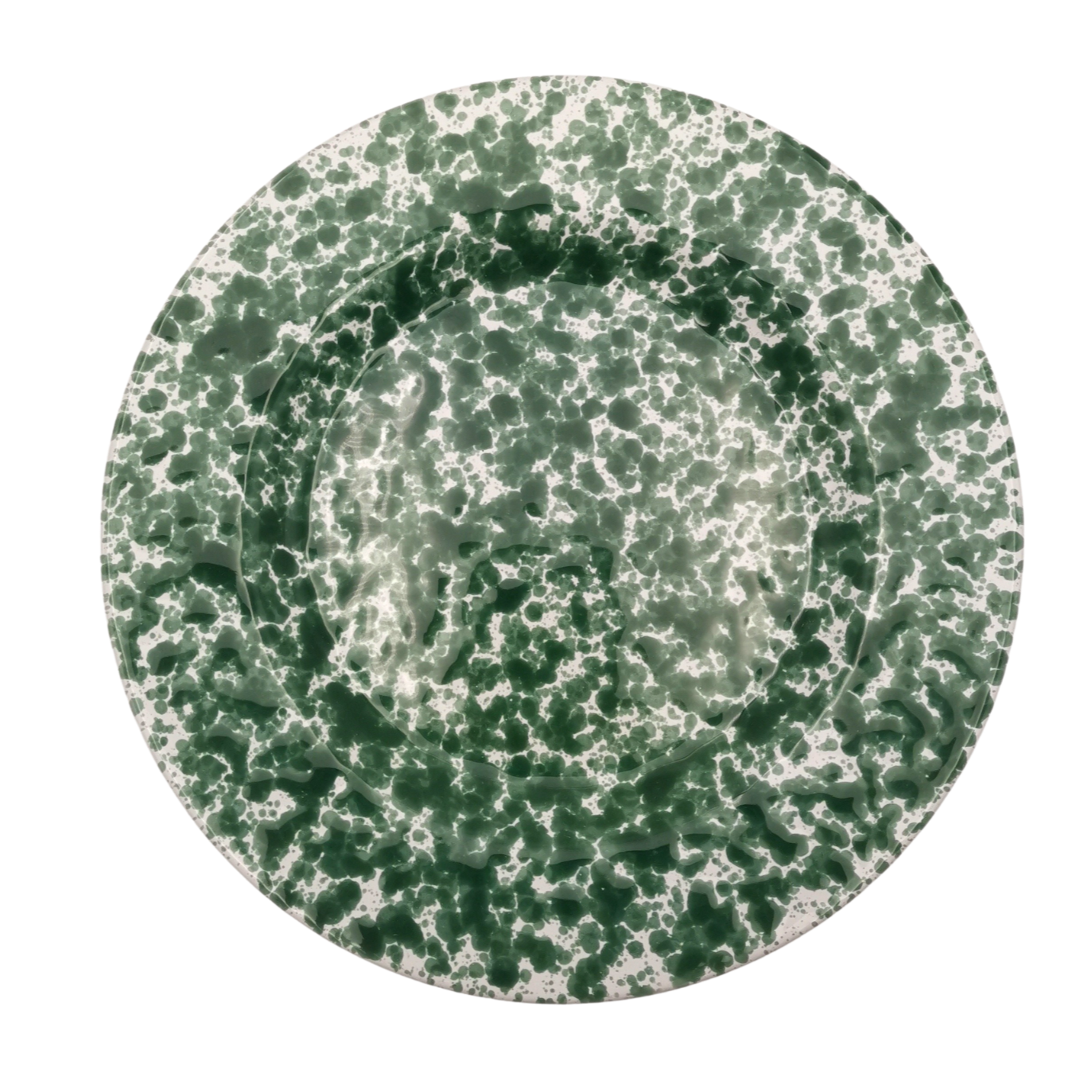 19cm Green Speckled Hand-Painted Ceramic Side Plate