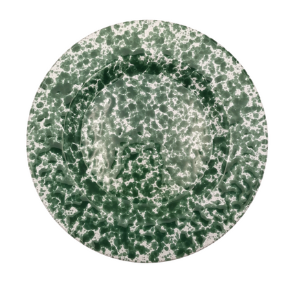 19cm Green Speckled Hand-Painted Ceramic Side Plate