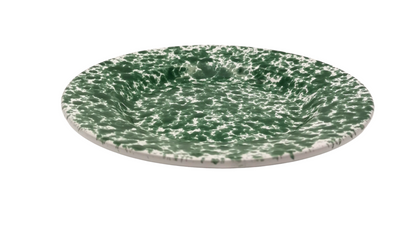 19cm Green Speckled Hand-Painted Ceramic Side Plate