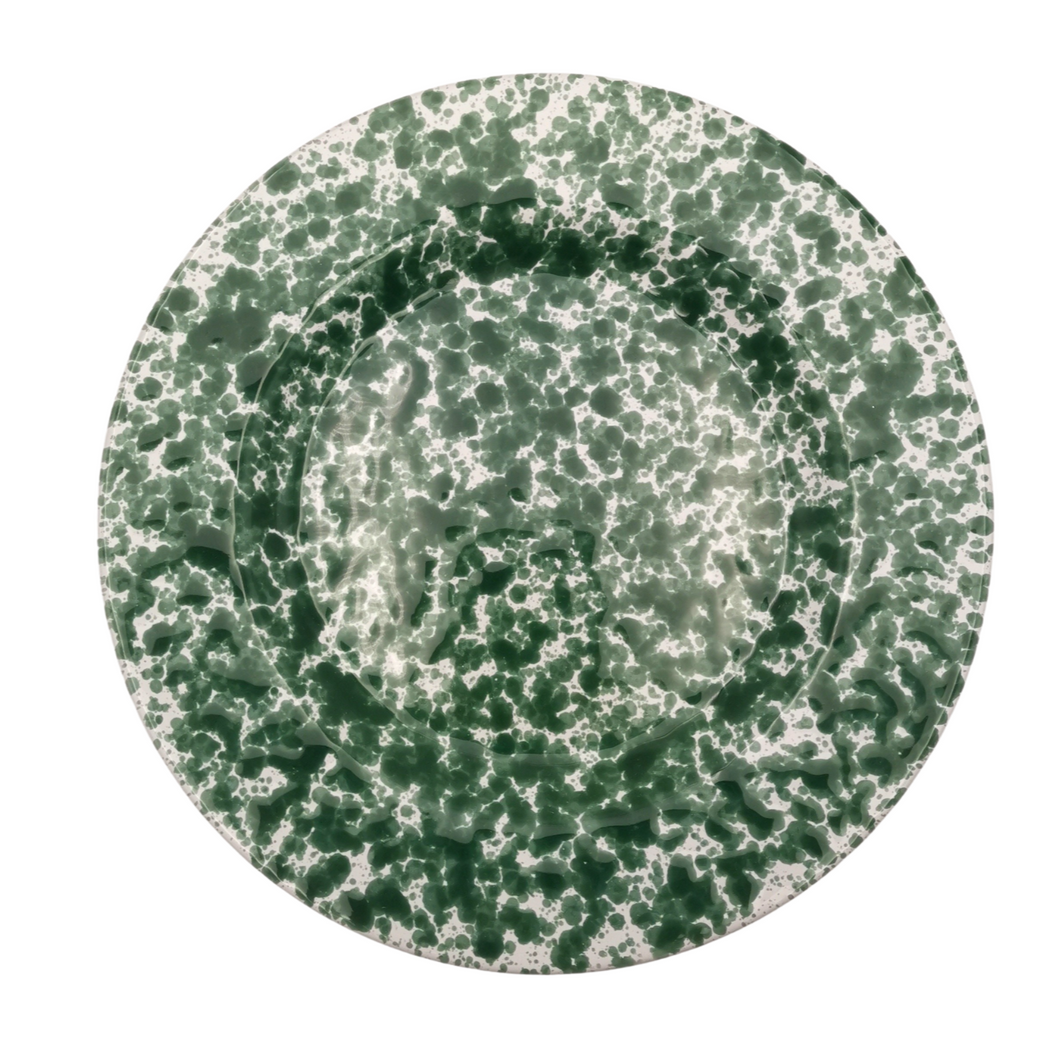 Green Speckled Side Plate 19cm