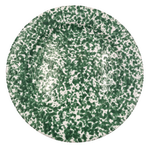 Load image into Gallery viewer, Green Speckled Flat Round Plate 24cm