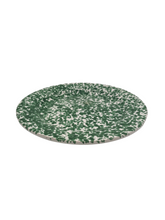Load image into Gallery viewer, Green Speckled Flat Round Plate 24cm