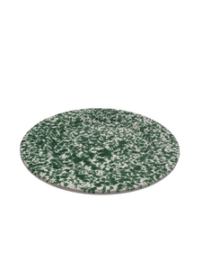 Green Speckled Medium Flat Plate 29cm