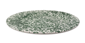 Green Speckled Large Flat Plate 31cm