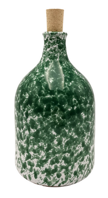 Green Speckled Ceramic Oil Bottle 500ml