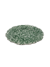 Load image into Gallery viewer, Green Speckled Flat Elegance Plate 28cm