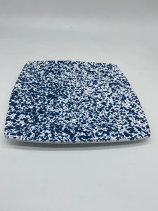 Blue Speckled Flat Plate 27cm x 27cm