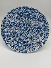 Load image into Gallery viewer, Blue Speckled Flat Plate 32cm in diameter