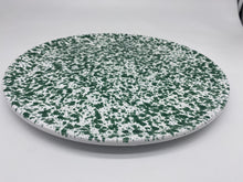 Load image into Gallery viewer, Green Speckled Flat Plate 32cm in Diameter
