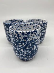 Blue Speckled Cup 9cm high 8cm Diameter