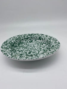 Green Speckled Pasta Plate 23cm in Diameter