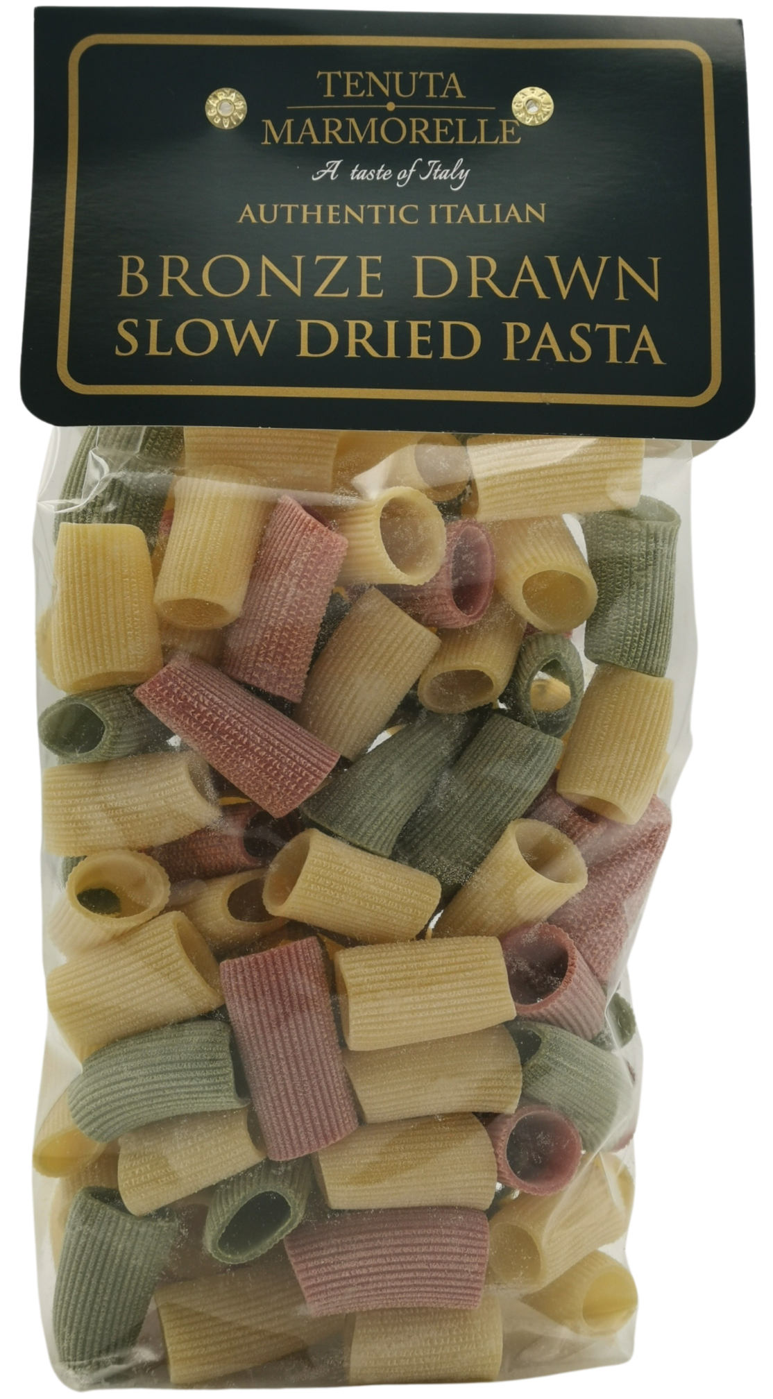 Tricolore Rigatoni Pasta Bronze Drawn 500g