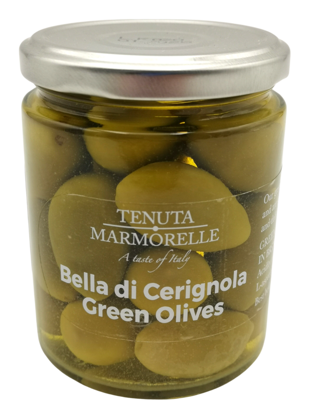 Bella Di Cerignola Green Olives with Pitt in Brine 314ml