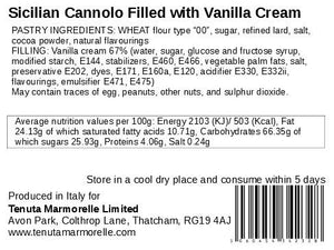 Vanilla Cannoli Filled Cannoli 1.5kg Family Pack