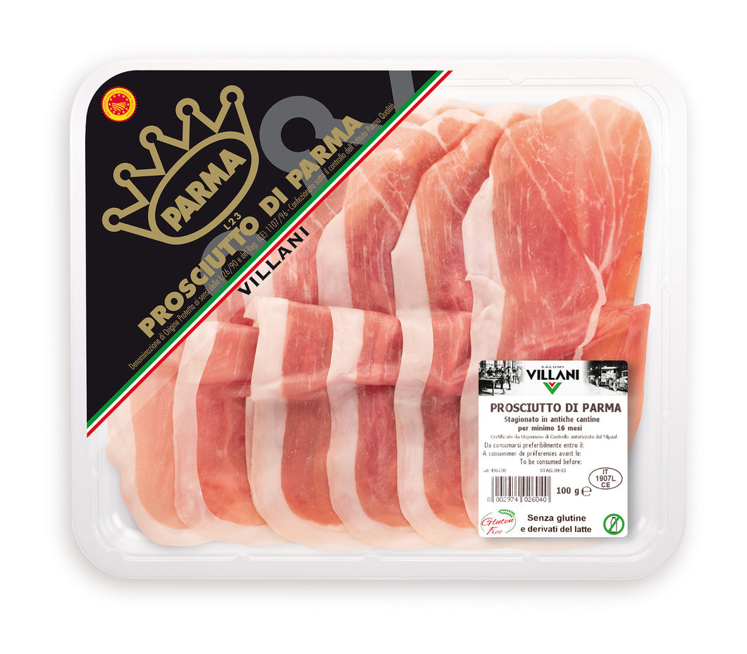 Villani 16 Month Sliced Cured Parma Ham 110g